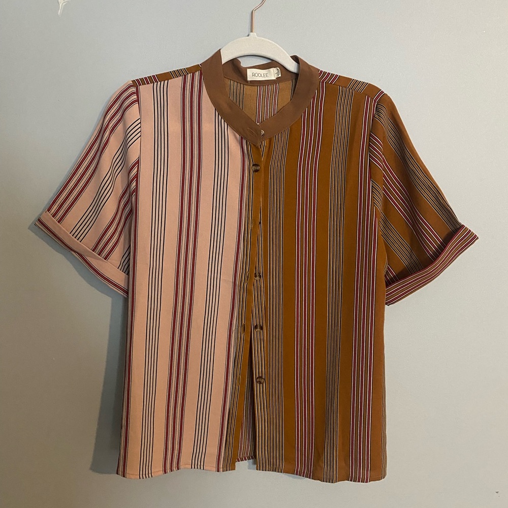 Roolee Colorblock short sleeve dress shirt